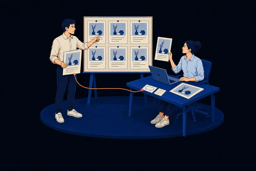 A team plans, creates and reviews social content before connecting audience responses to the business
