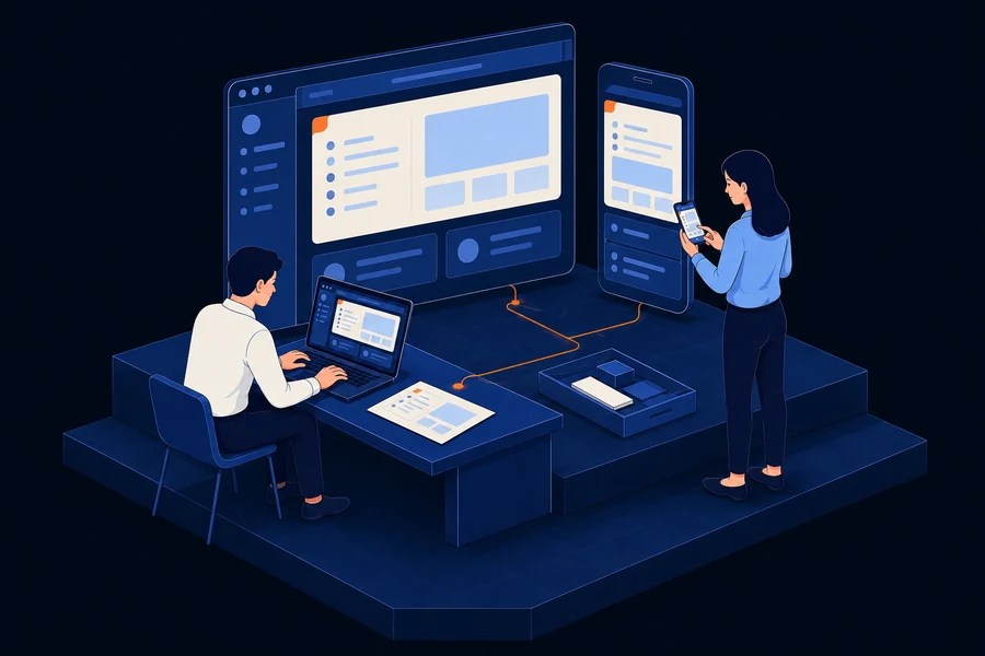 Specialists design connected website and application interfaces